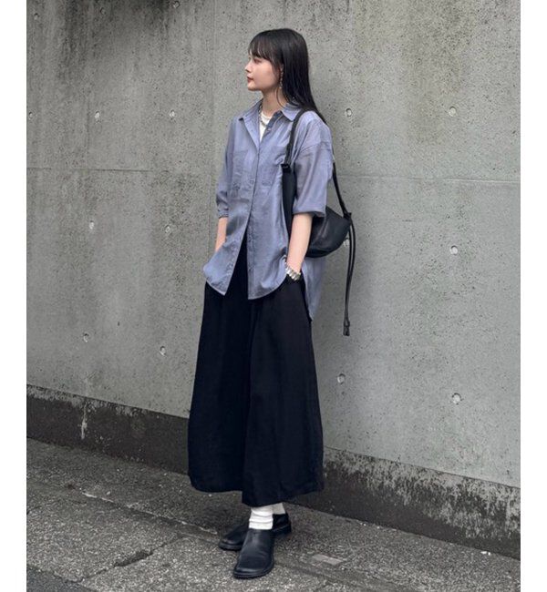 ikka「【2点セット】シア刺繍シャツタンクアンサンブル」|シャツ・ブラウス|