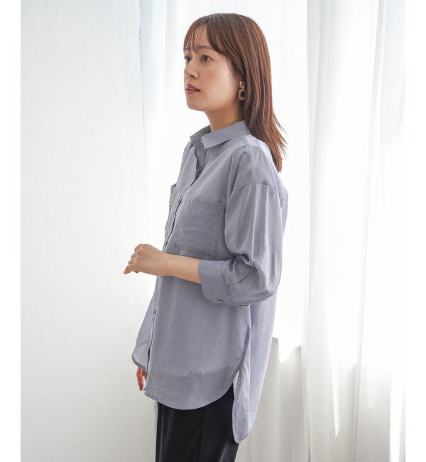 ikka「【2点セット】シア刺繍シャツタンクアンサンブル」|シャツ・ブラウス|