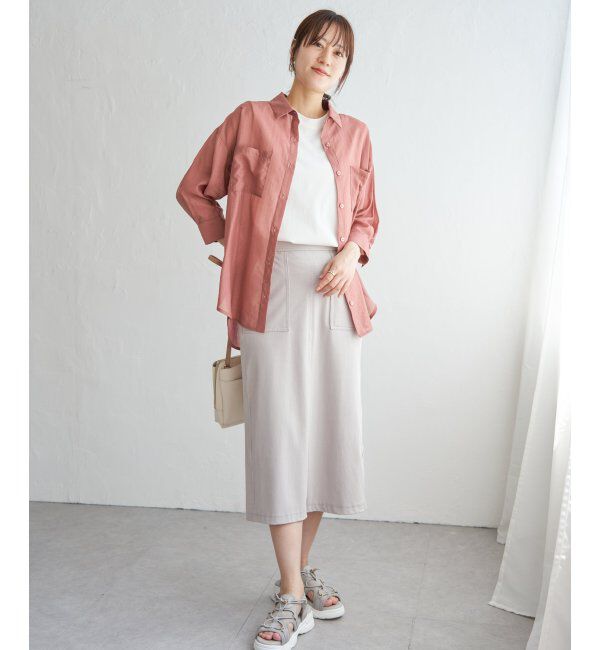 ikka「【2点セット】シア刺繍シャツタンクアンサンブル」|シャツ・ブラウス|