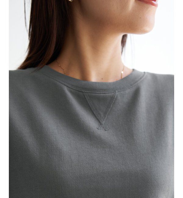 ikka「冷感ミニ裏毛スウェットT」|プルオーバー|