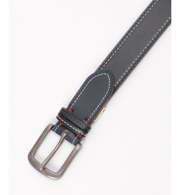 ikka「カラーステッチレザーベルト」|ダウンベスト・ベスト|