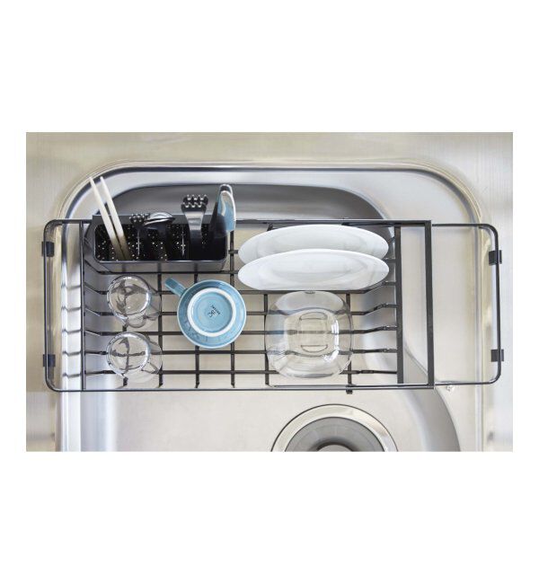 Lbc with Life「伸縮水切りワイヤーBK タワー」|食器・キッチングッズ|