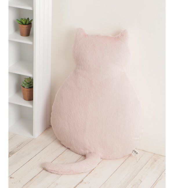 Lbc with Life「HIBERNATION ネコクッション L」|クッション・クッションカバー|ピンク