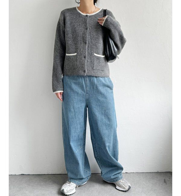 Lbc with Life「配色ポケットショートカーディガン」|カーディガン|