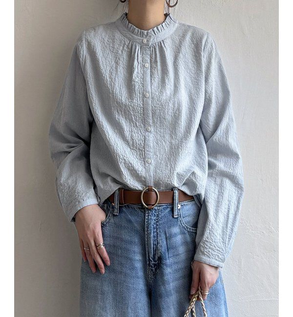 Lbc with Life「オーガニックコットン襟フリル2WAYブラウス」|シャツ・ブラウス|