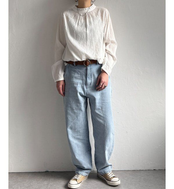 Lbc with Life「オーガニックコットン襟フリル2WAYブラウス」|シャツ・ブラウス|