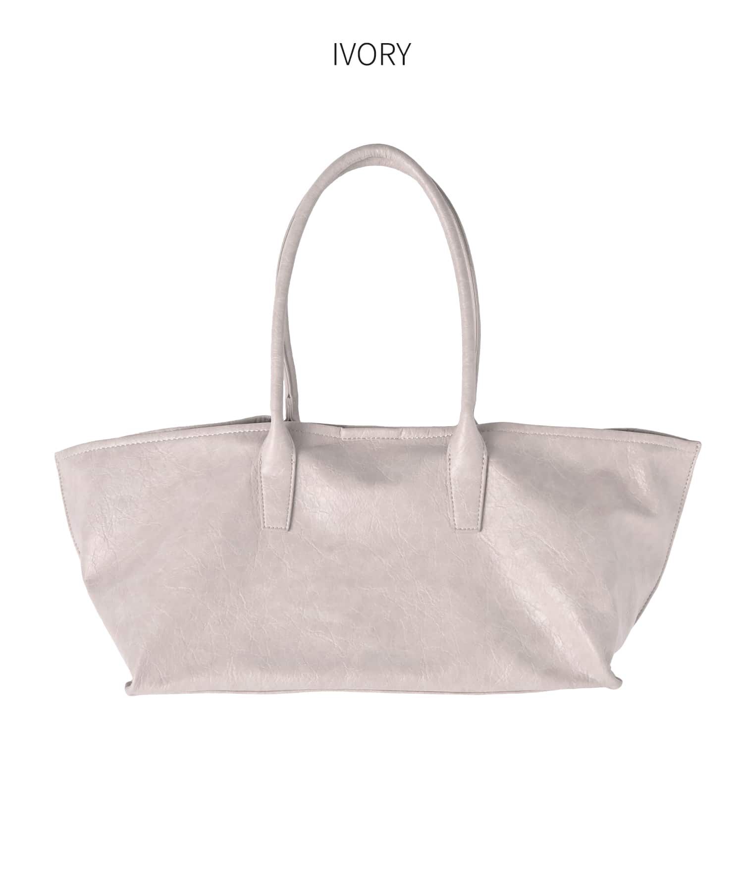 STYLE DELI「シボ加工横長フォルムトートバッグ」|トートバッグ|