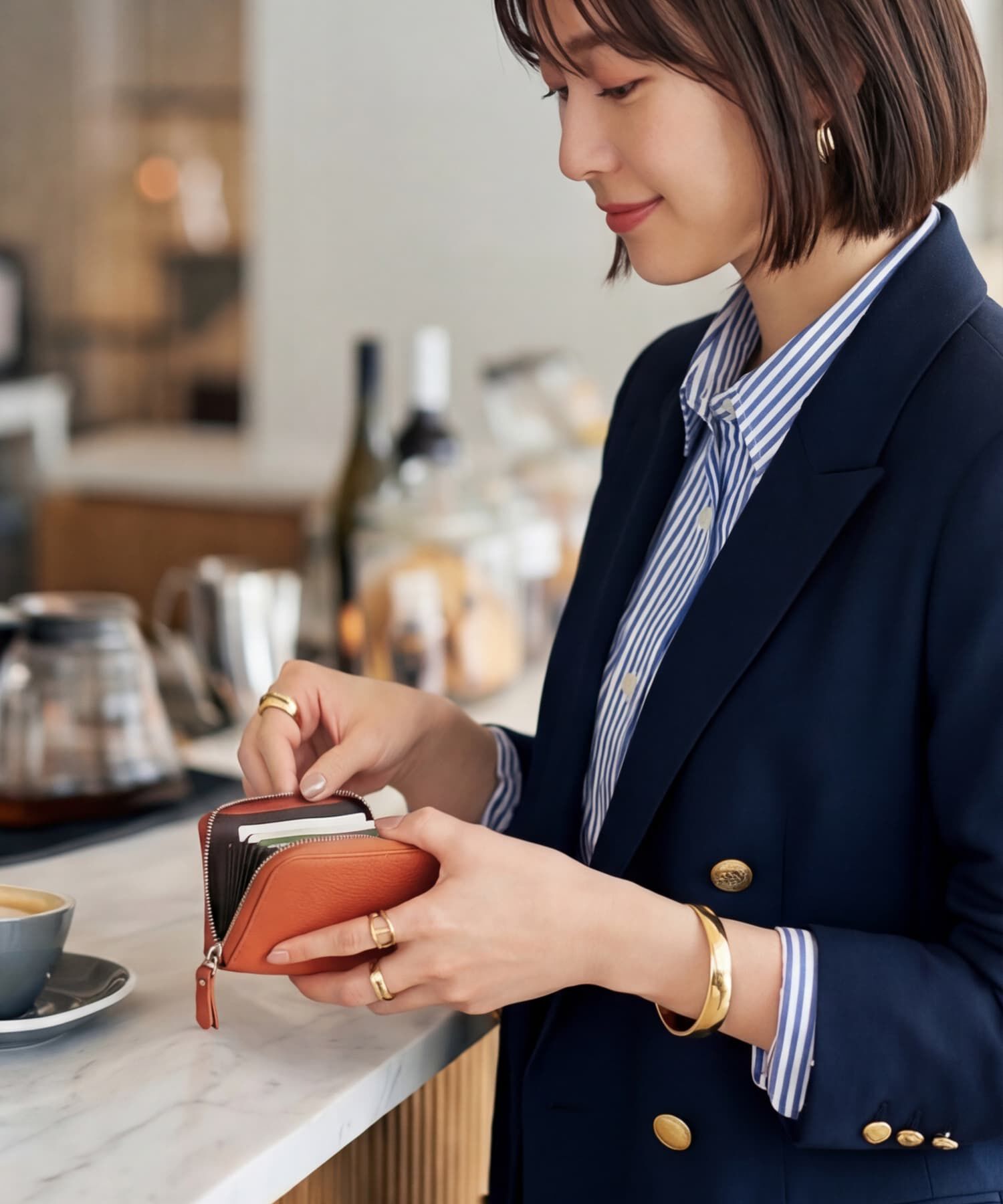 STYLE DELI「【DELI by】ミニマルリアルレザーカードウォレット」|名刺入れ・カードケース|