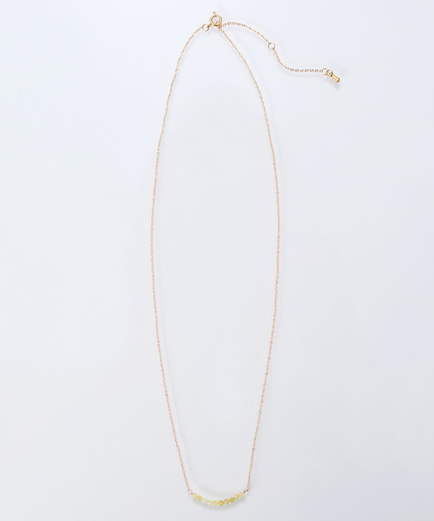 Phoebe「【金属アレルギー対応】サニージェムラインアーチネックレス/天然石/サージカルステンレス」|ネックレス|