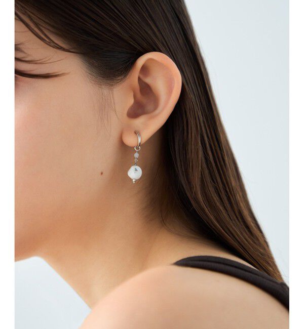 ete「ナチュラルストーン ツイストカット イヤリング」|イヤリング|