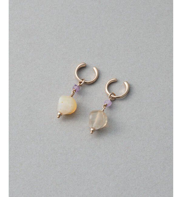 ete「ナチュラルストーン ツイストカット イヤリング」|イヤリング|