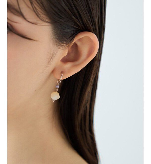 ete「ナチュラルストーン ツイストカット イヤリング」|イヤリング|