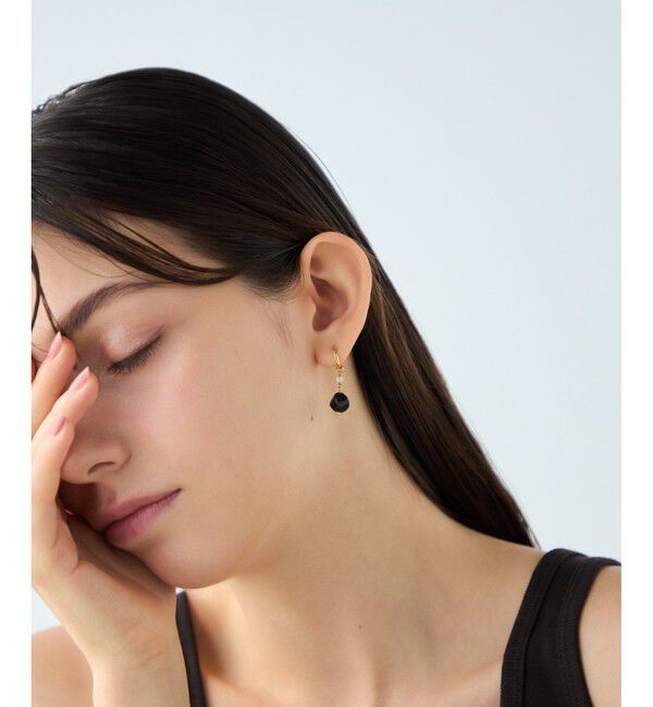 ete「ナチュラルストーン ツイストカット イヤリング」|イヤリング|