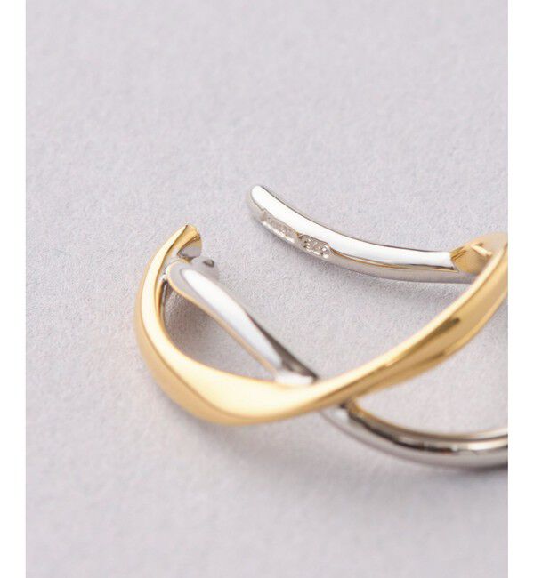 Jouete「ウェアリング クロス コンビカラー」|イヤリング|