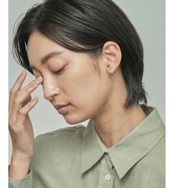 Jouete「ウェアリング クロス コンビカラー」|イヤリング|