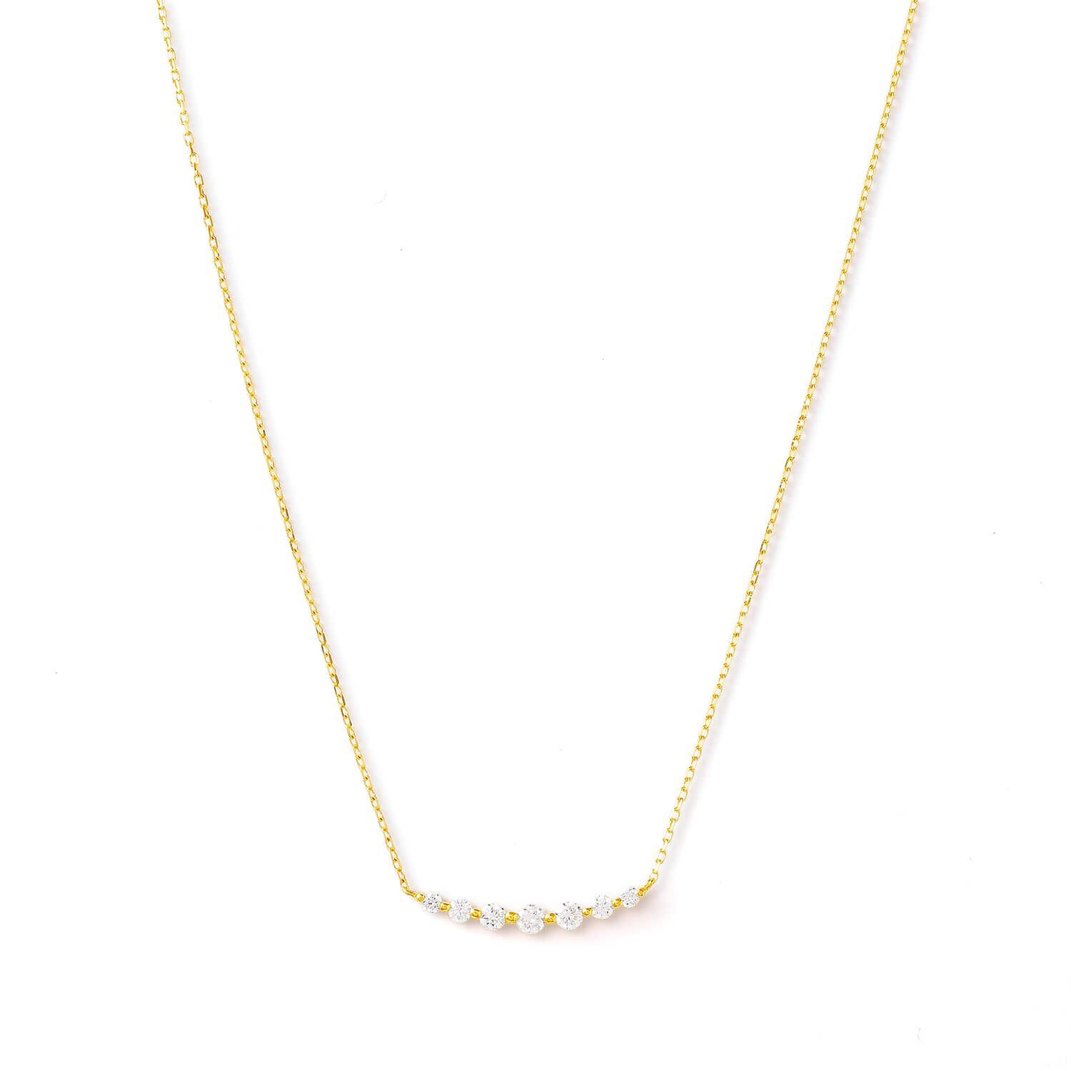 agete「K18ダイヤモンドネックレス」|ネックレス|