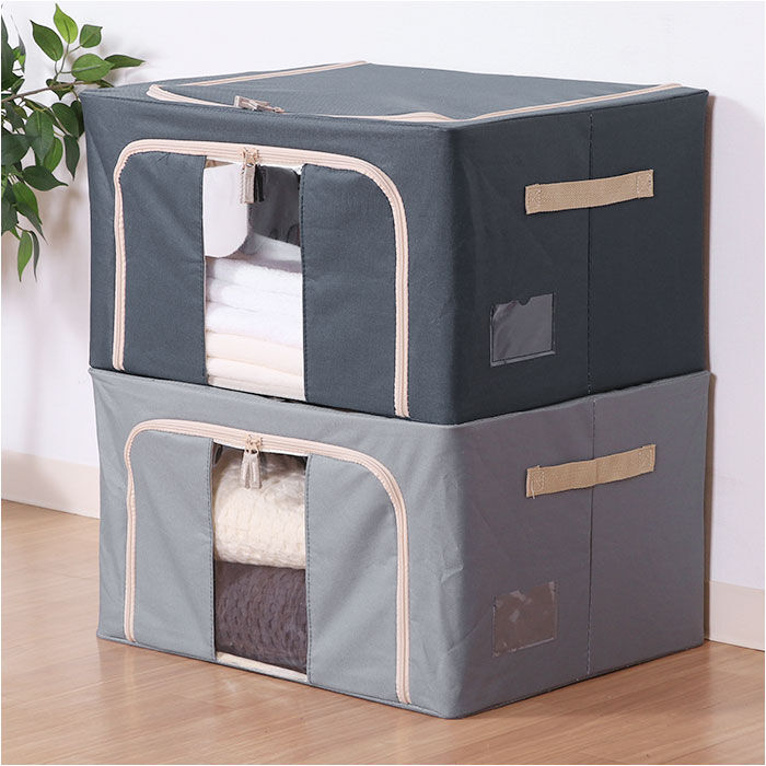 BACKYARD FAMILY「窓付 積み重ね 収納ボックス 55L 衣類収納 通販 衣装ケース 窓付き 折りたたみ式 折り畳み式」|その他|