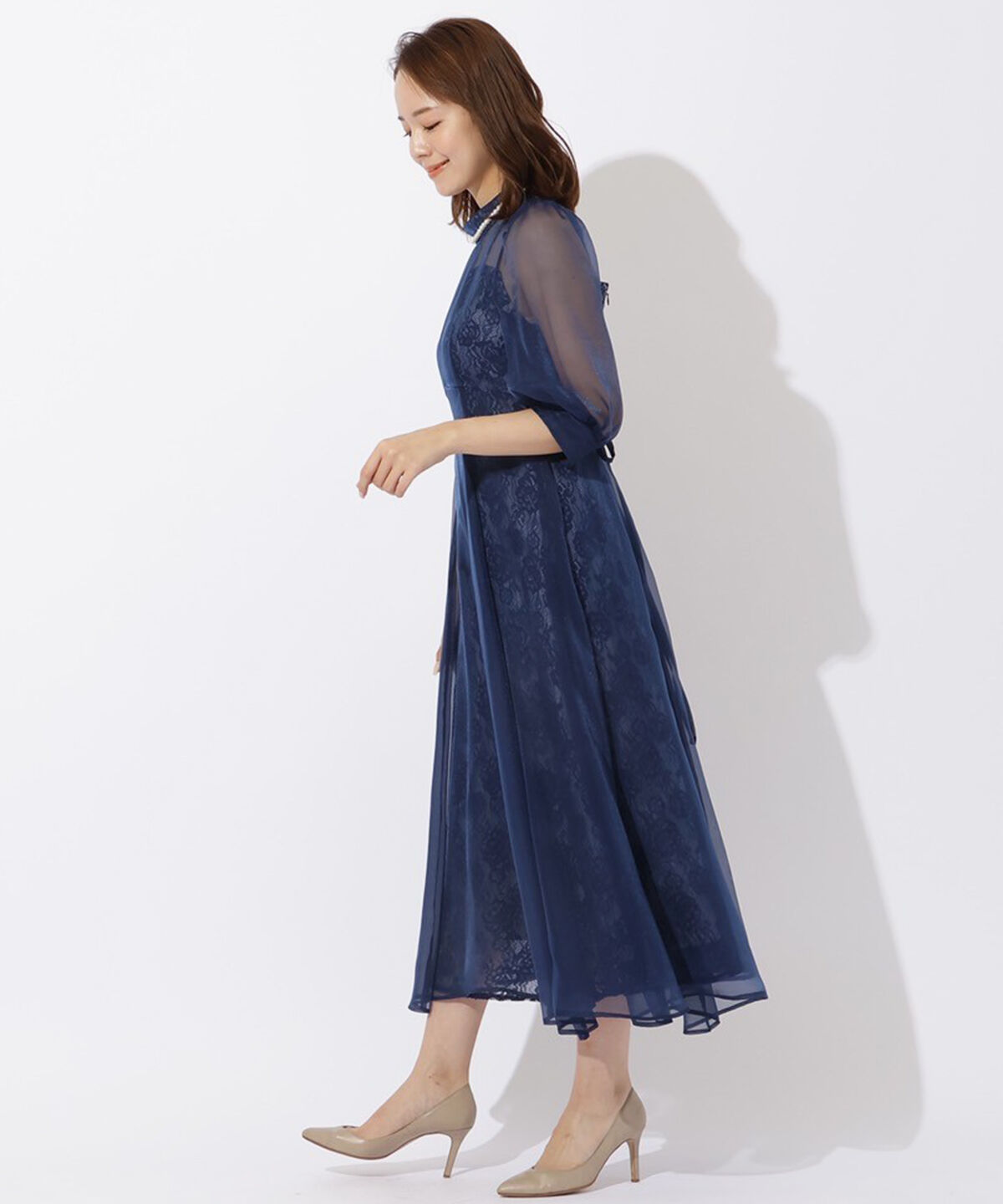 アンドクチュール「オーガンジー&times;レースドレス」|ドレス|