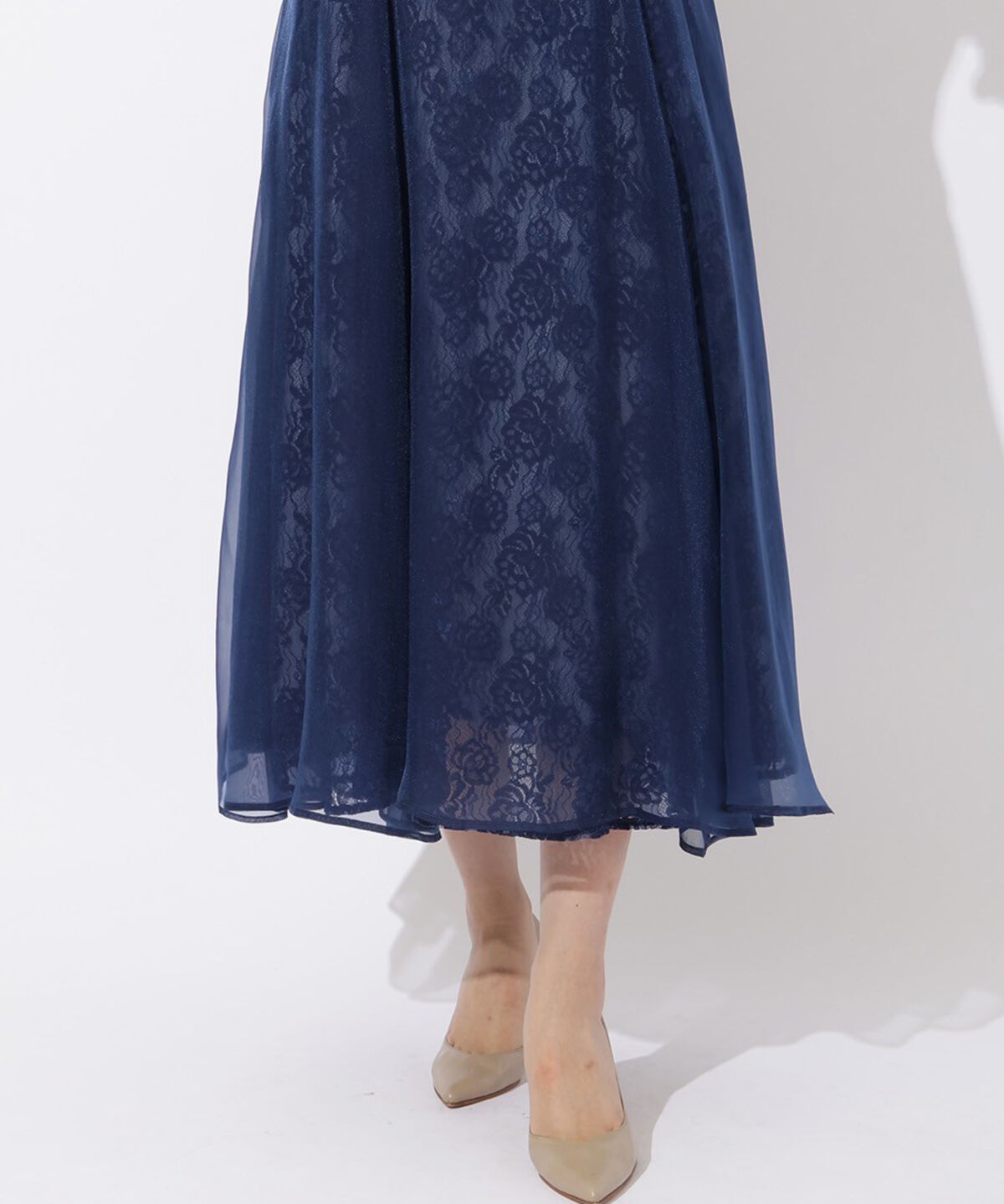 アンドクチュール「オーガンジー&times;レースドレス」|ドレス|