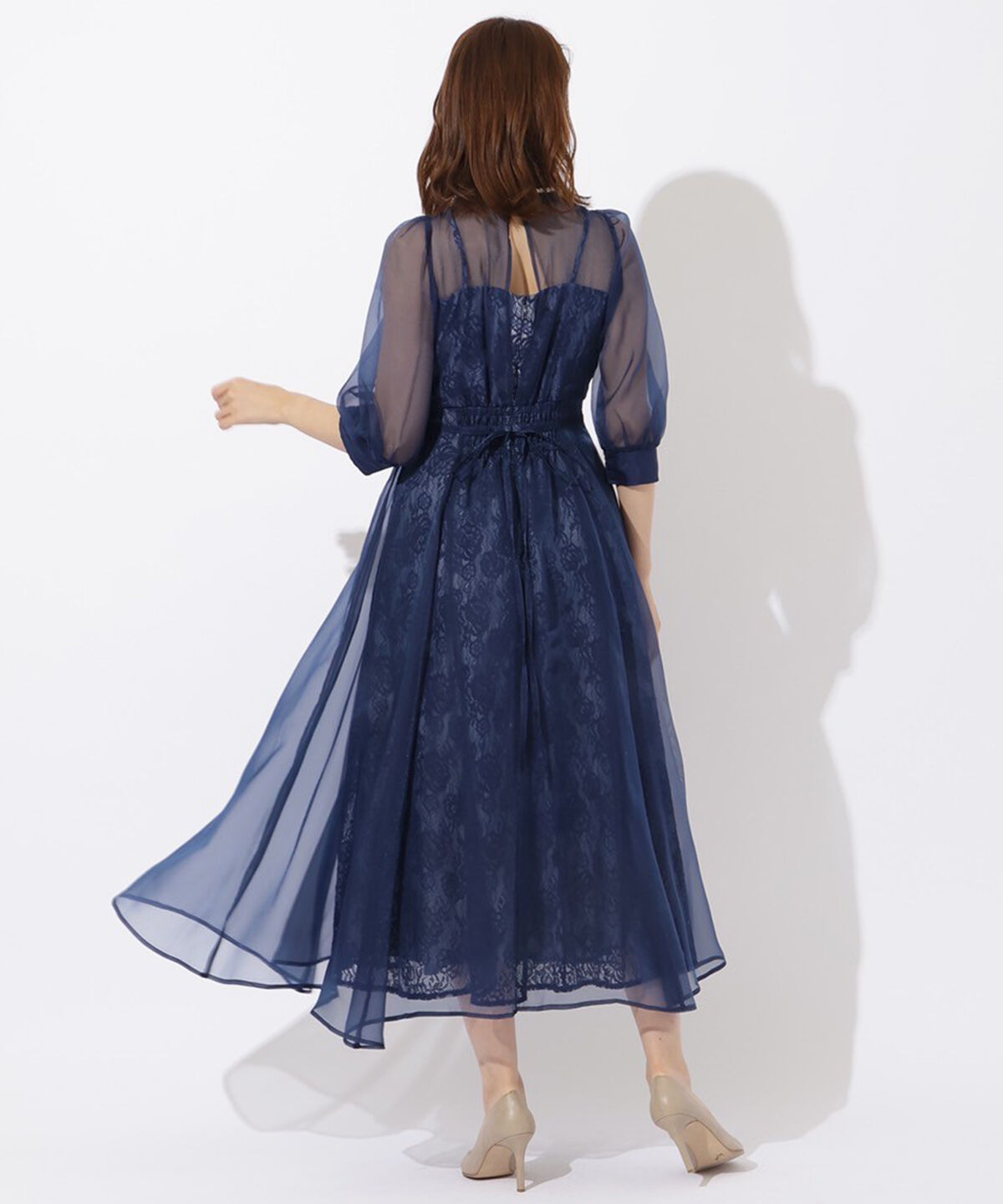 アンドクチュール「オーガンジー&times;レースドレス」|ドレス|