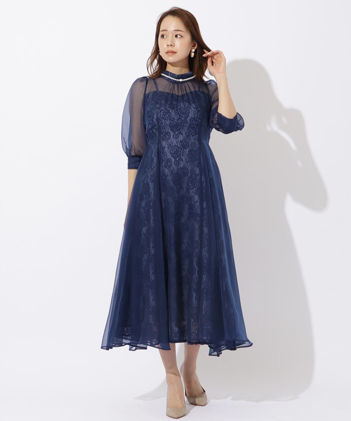 アンドクチュール「オーガンジー&times;レースドレス」|ドレス|