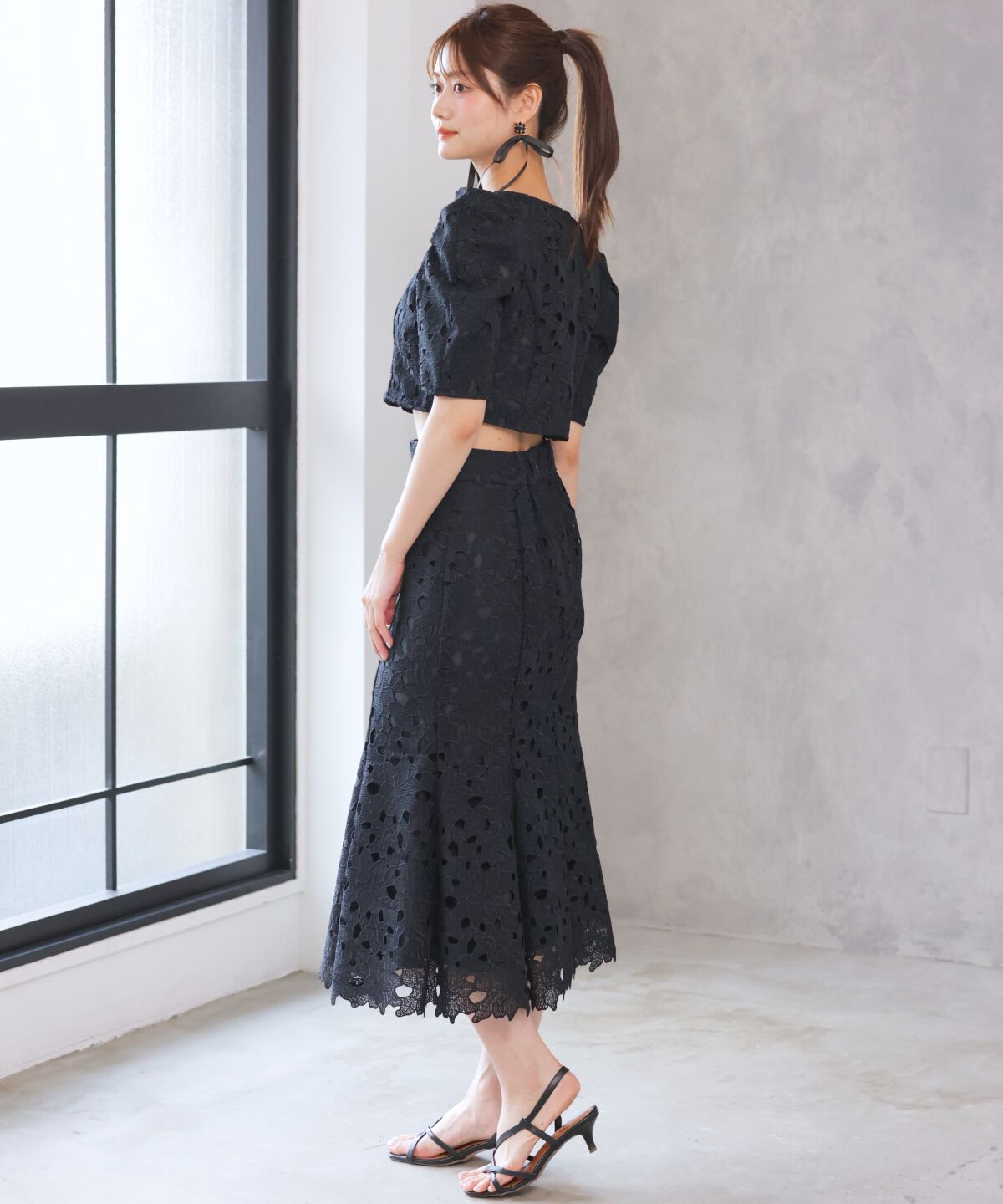 アンドクチュール「スカラレースマーメイドスカート」|フレア|