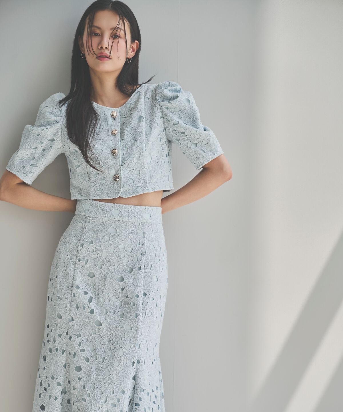 アンドクチュール「スカラレースマーメイドスカート」|フレア|