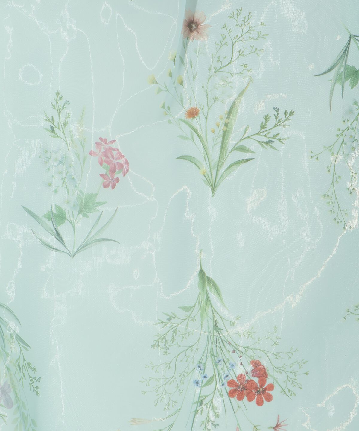 アンドクチュール「フラワーオーガンジーフレアスカート」|フレア|