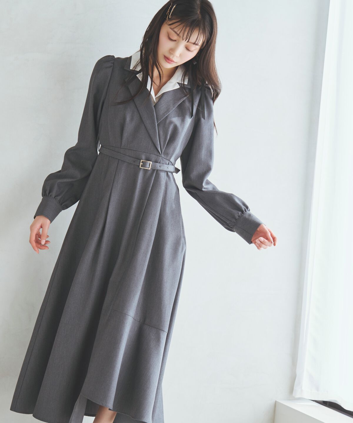 アンドクチュール「ダブルカラーワンピース」|ワンピース|