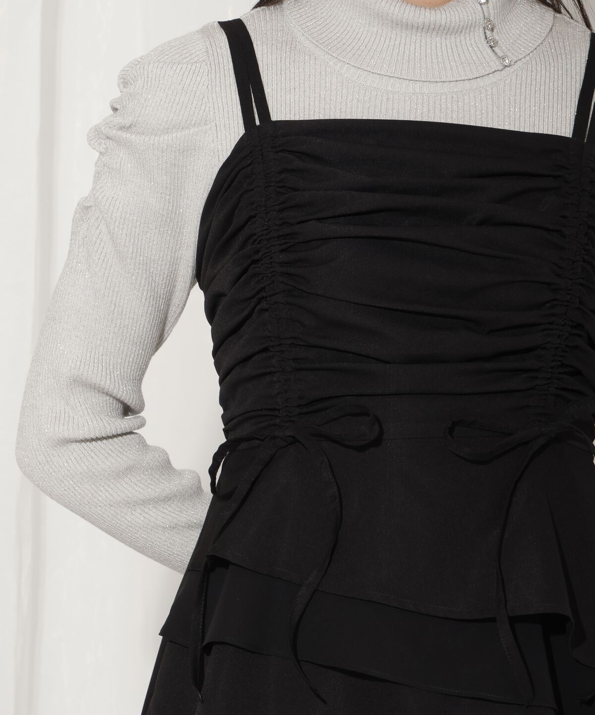 WILLSELECTION「ティアードギャザーキャミワンピース」|ワンピース|