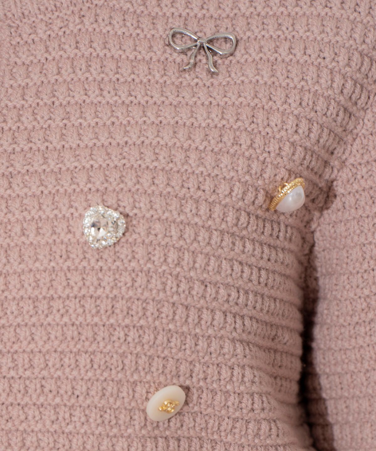 WILLSELECTION「シャイニービジューカーディガン」|カーディガン|