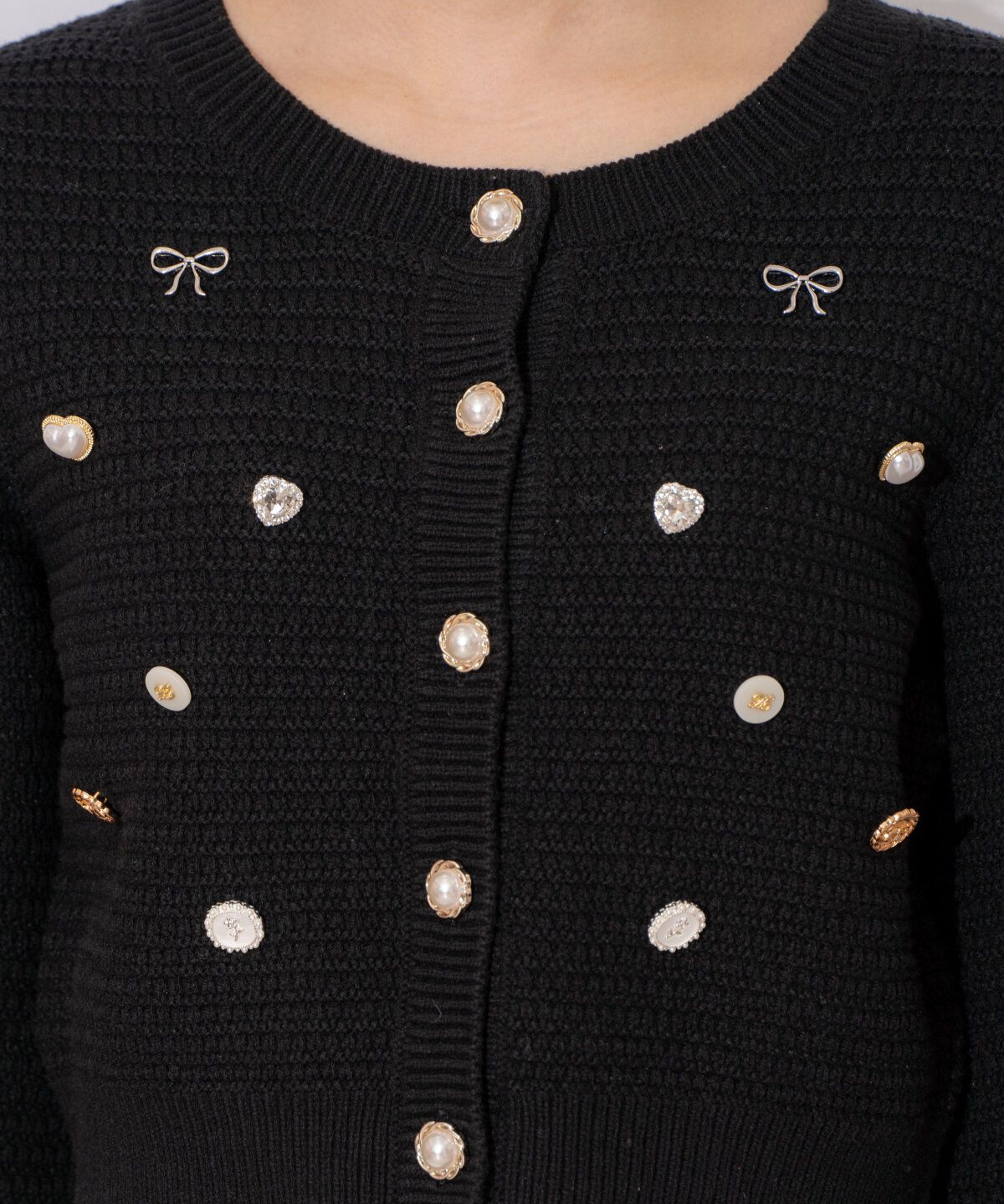 WILLSELECTION「シャイニービジューカーディガン」|カーディガン|