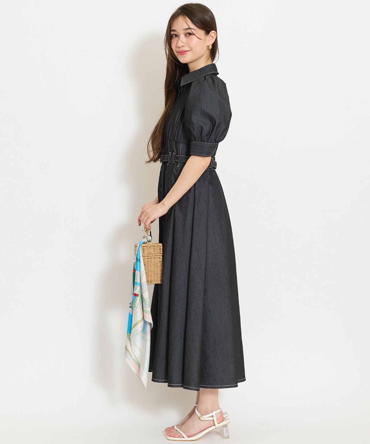 WILLSELECTION「ベルト付きタックスリーブフレアワンピース」|ワンピース|