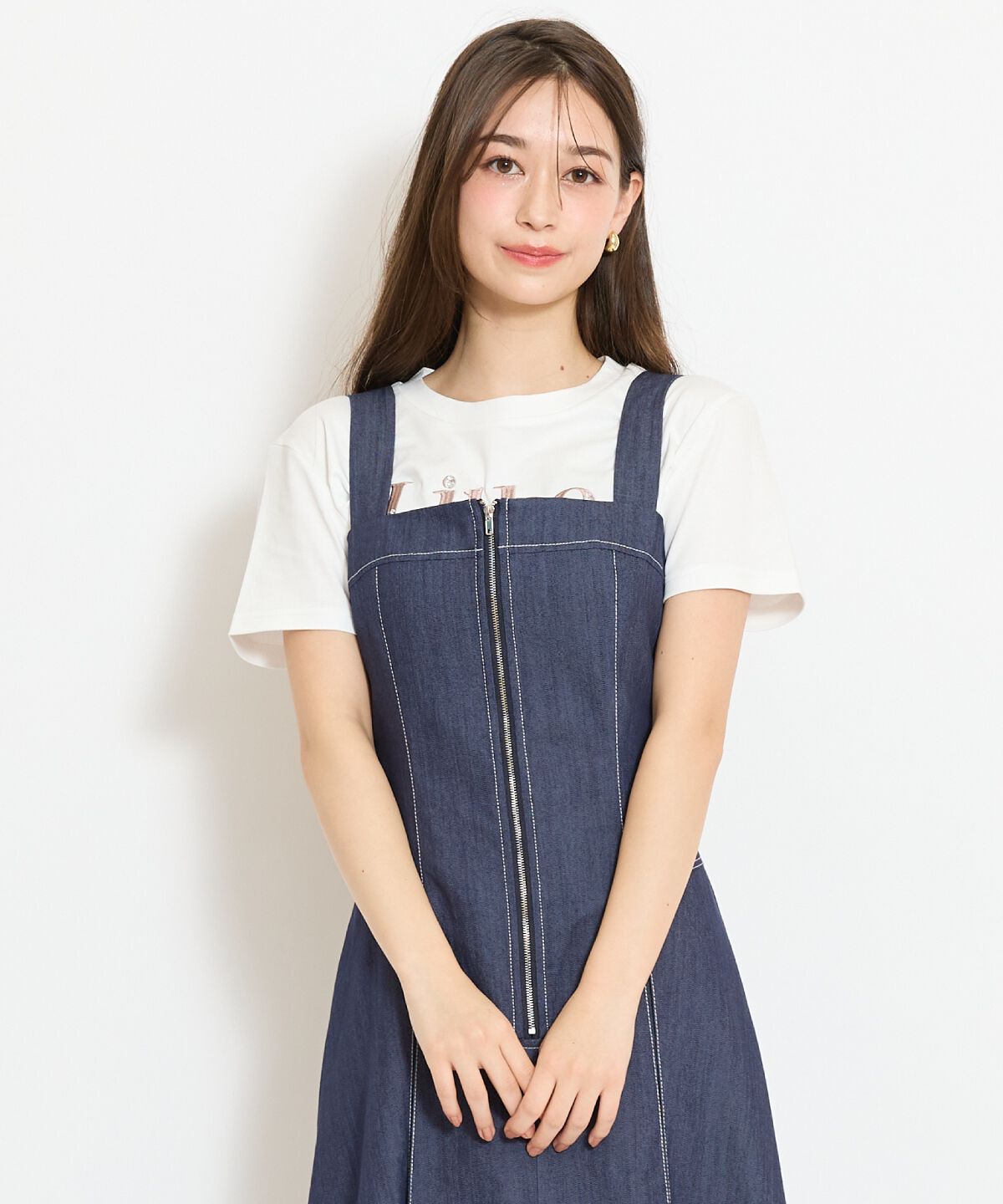 WILLSELECTION「ステッチデザインフロントZIPワンピース」|ワンピース|