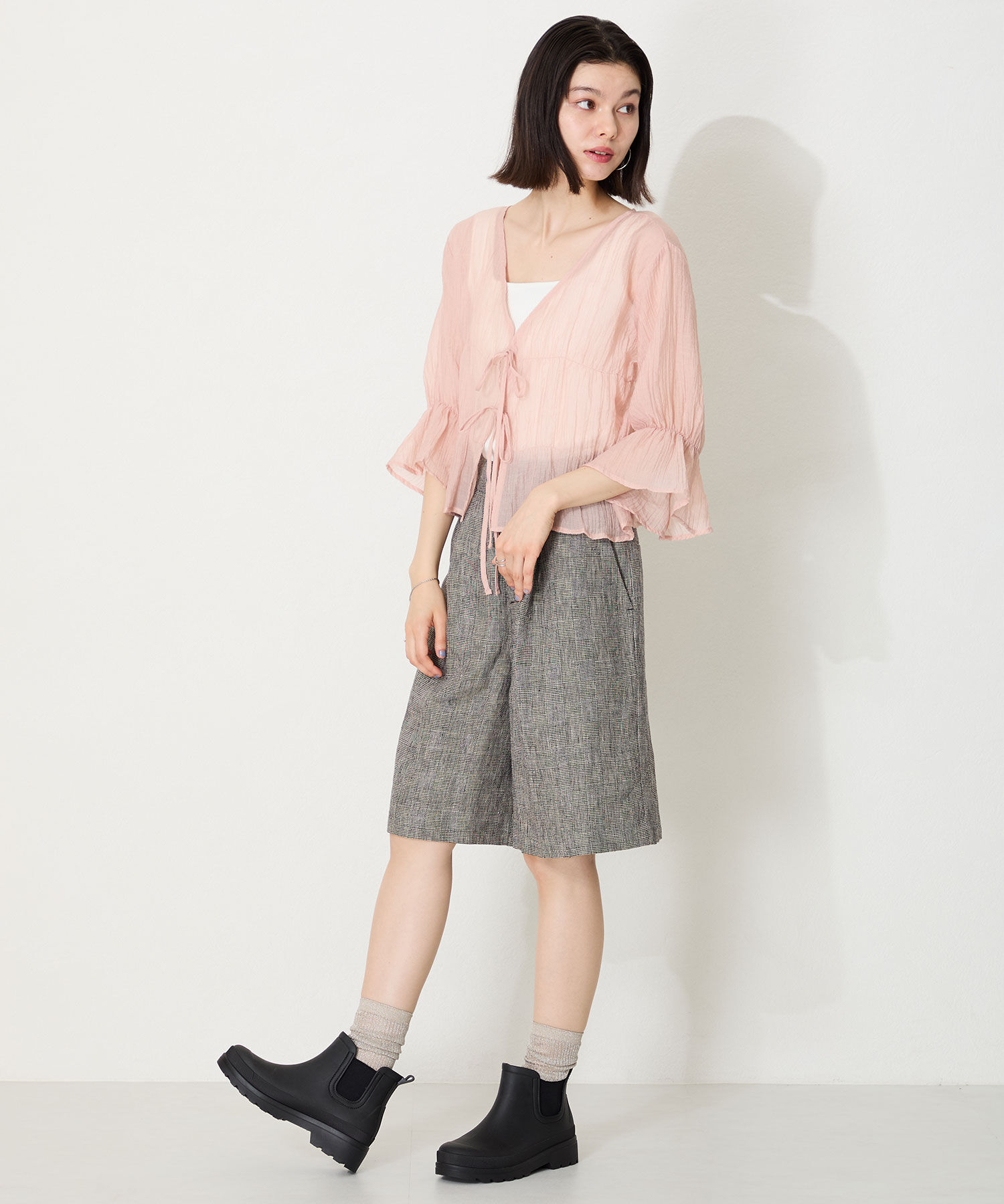 ORiental TRaffic「【防水】アンクル丈 サイドゴア 厚底 レインブーツ /R-0023　レインシューズ ショートブーツ」|ショートブーツ|