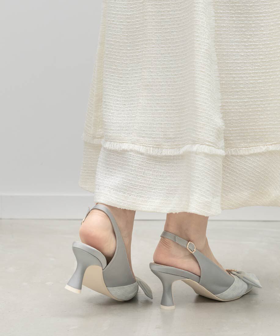  「モノグラムスカーフバックストラップパンプス」|パンプス|