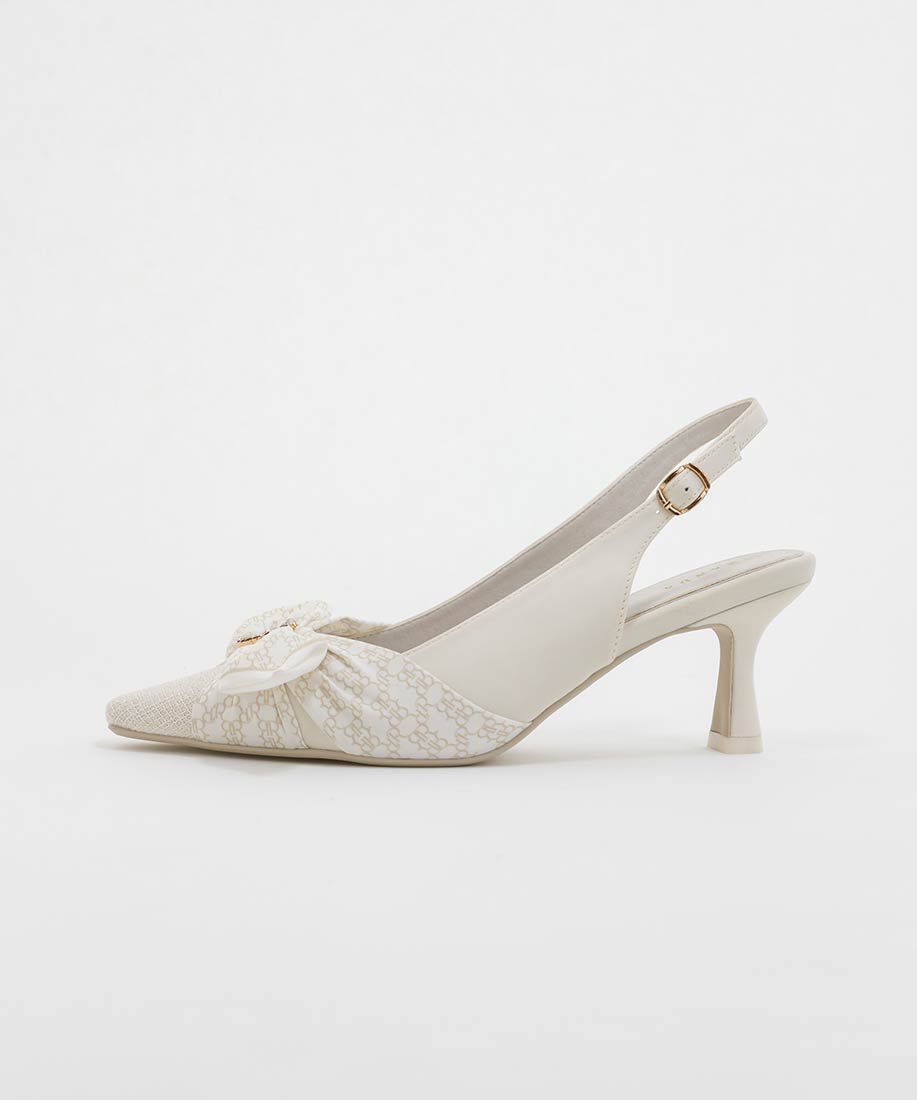  「モノグラムスカーフバックストラップパンプス」|パンプス|