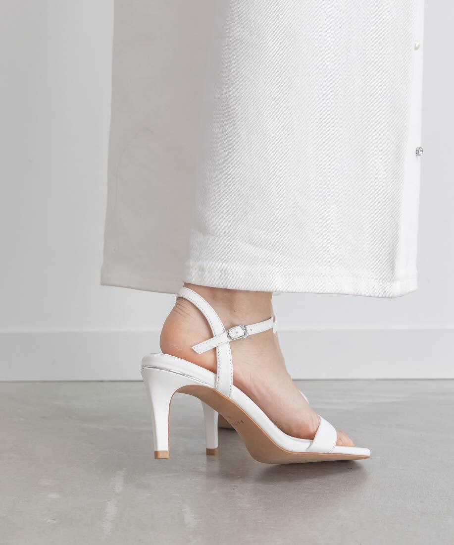  「メタリックラインストラップサンダル」|サンダル|