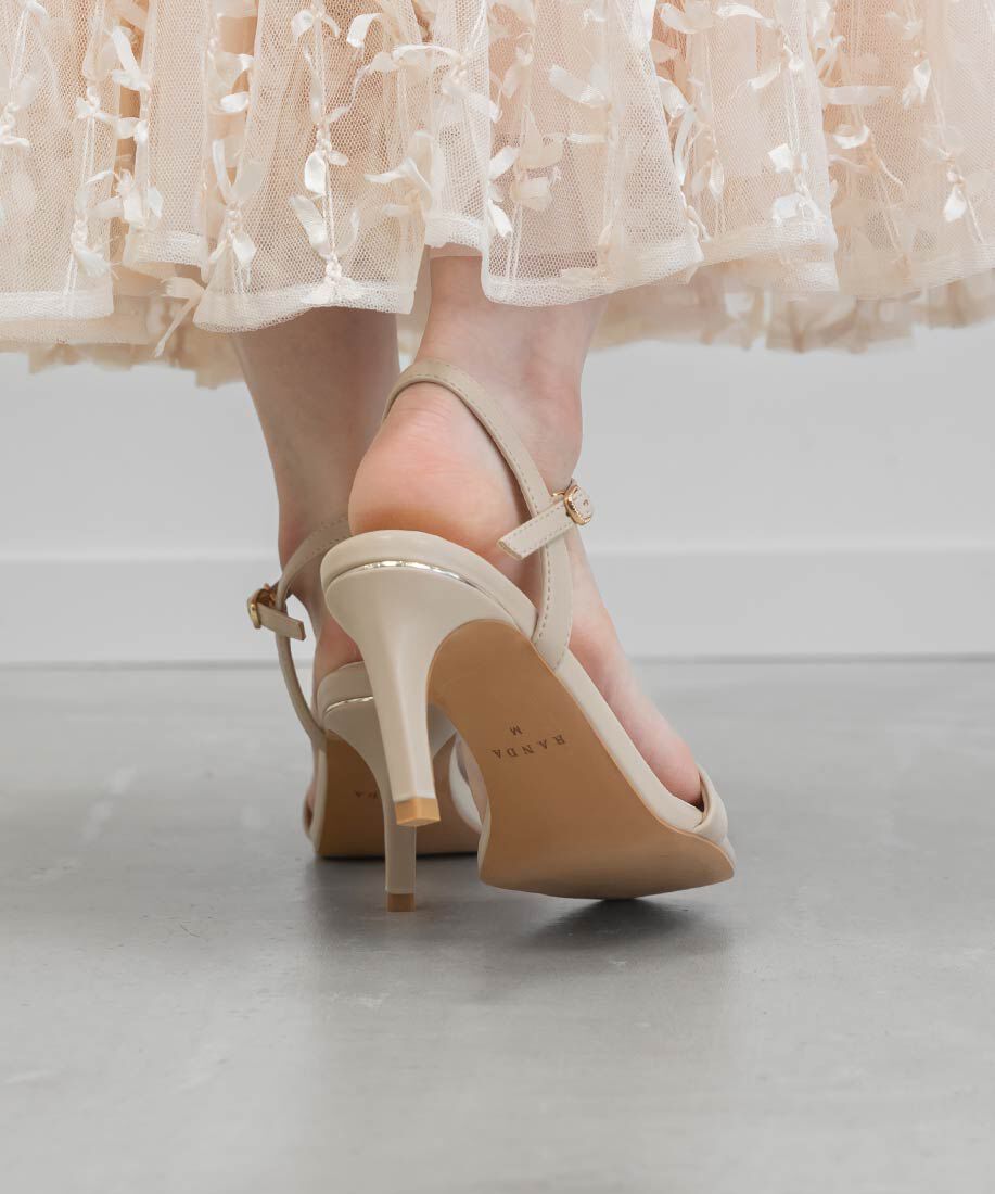  「メタリックラインストラップサンダル」|サンダル|