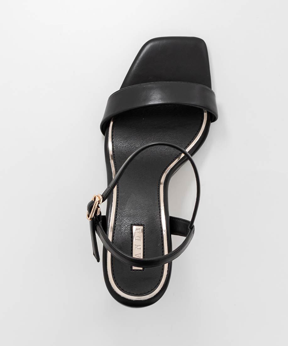  「メタリックラインストラップサンダル」|サンダル|