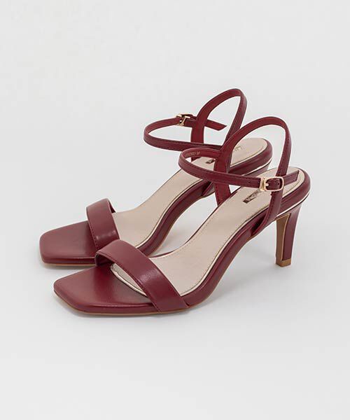  「メタリックラインストラップサンダル」|サンダル|