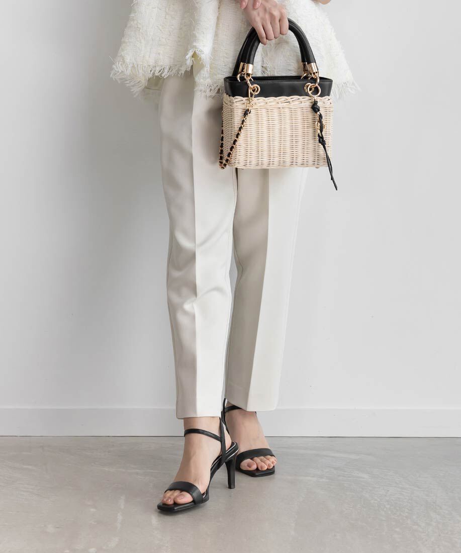  「メタリックラインストラップサンダル」|サンダル|