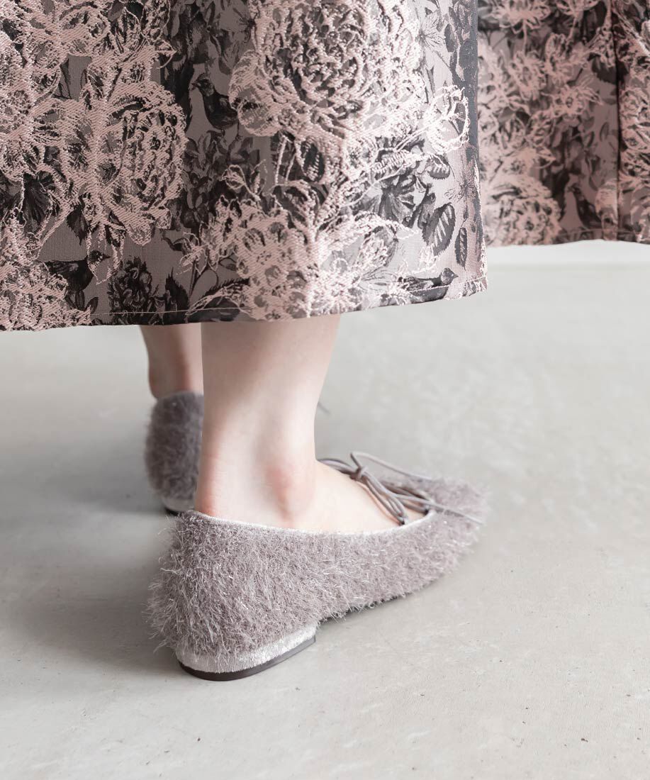  「レースアップフラットパンプス」|パンプス|