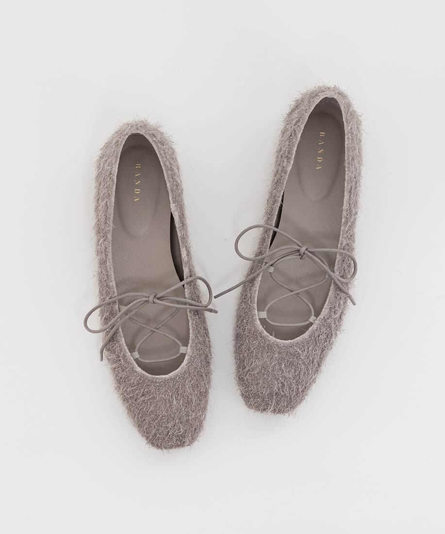  「レースアップフラットパンプス」|パンプス|