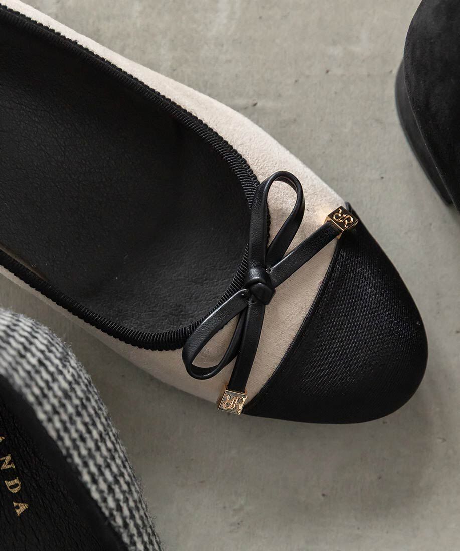  「コンビマテリアルラウンドトゥパンプス」|パンプス|