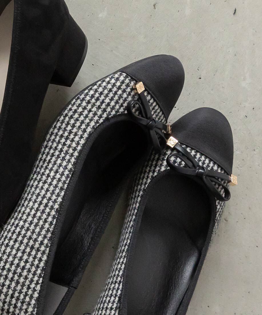  「コンビマテリアルラウンドトゥパンプス」|パンプス|