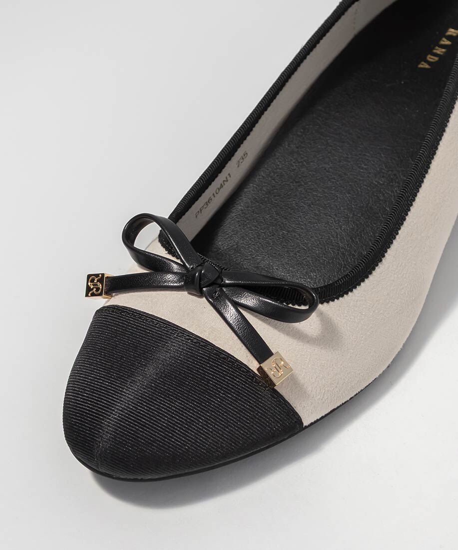  「コンビマテリアルラウンドトゥパンプス」|パンプス|