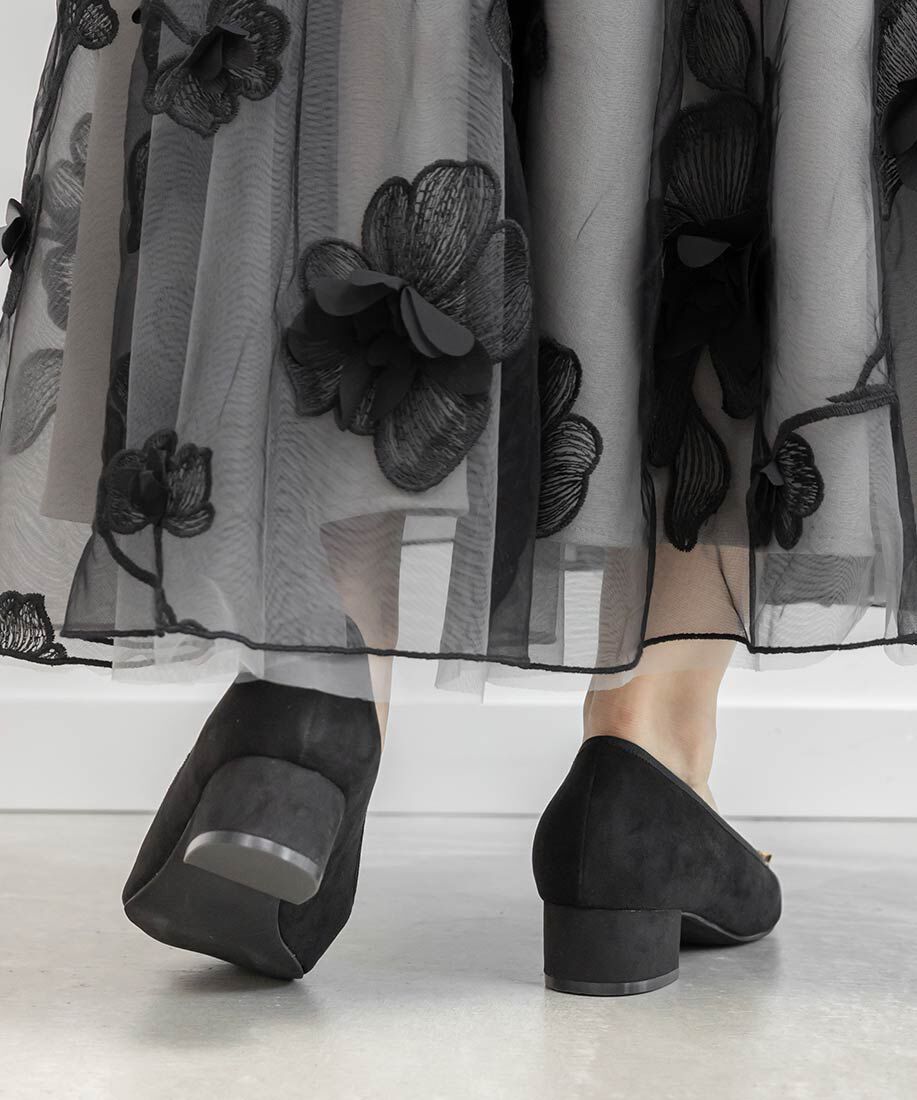  「コンビマテリアルラウンドトゥパンプス」|パンプス|