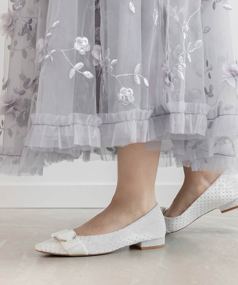  「ビジューバックルベルトフラットパンプス」|パンプス|