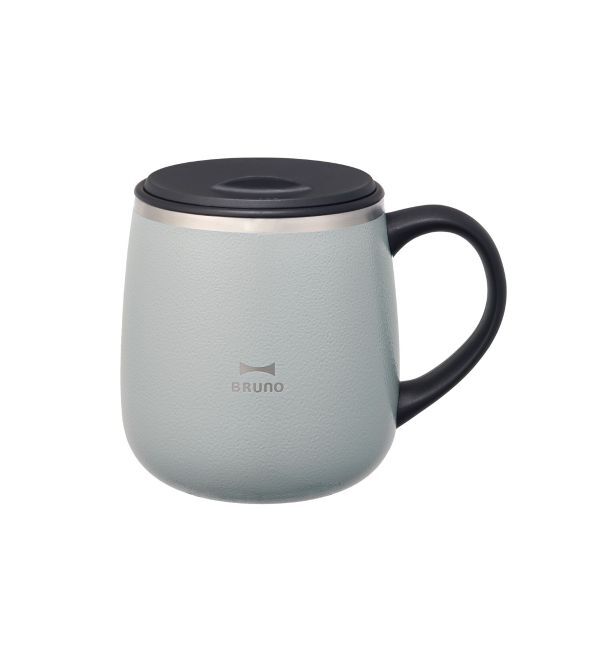 BRUNO「蓋つきステンレスマグ short」|グラス・マグカップ|グレー